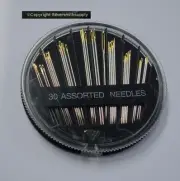 30 BIG EYE Beading needles assorted siz steel beading needles easy thread KIT001