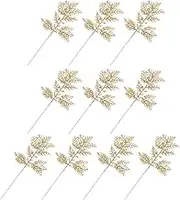 Alipis 10Pcs Artificial Christmas Wreath Leaves Decor Xmas Leaves Adornment for Unique Holiday Arrangements Vibrant and Simulated Pine Branches for Festive Decorations