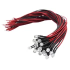 20pcs Pre-wired 5mm LED Lights Wide-angle 20cm 26awg Wire 12V Different Colors