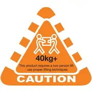 Stock Forms Caution Weight 40+kg Labels 80x70mm Orange 250 Labels Roll Pack 4