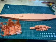 3D Printed 1/700 Soviet Navy Battleship Kremlin Unpainted Model Kit