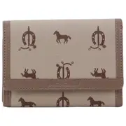 Pierre Cardin Leather Art Design Bi-Fold Flap Wallet - Beige