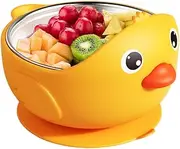 Toddler Suction Bowls | Cartoon Food Container for Kids | Spill-Proof Anti-Slip Baby Bowls for Snack Time Outdoor Meals Self-Feeding Practice Kindergarten Picnic First Solids
