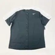 Nike Stock Vapor Select Full Button Softball Jersey Women's XL Dark Grey AV6719