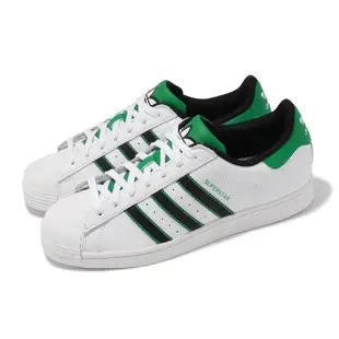 adidas 愛迪達 休閒鞋 Superstar 男鞋 白 綠 黑 貝殼頭 三葉草 ID4670