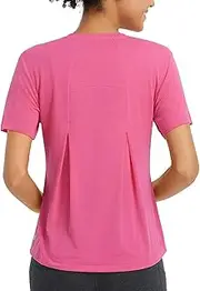 baleaf Womens Workout Tops Short Sleeve Loose Fit Yoga Athletic Shirts Lightweight Moisture Wicking Running Gym Top