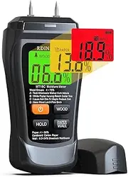 Moisture Meter for Drywall, Wood Moisture Meters for Walls, Carpet, Floor Humidity Detector, Lumber Firewood Moisture Meter for Wood, Like Hardwood and Softwood