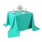 Square Tablecloth 90x90 inch Washable Polyester Fabric Table Cloth for Weddin...
