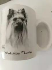 Yorkie Coffee Mug Drink Cup Glass Terrier Porcelain Yorkie Coffee Mug Drink Cup