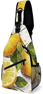 [HJUQNGF] Blue And Orange Design Crossbody Bag, Sling Bag, Sling Backpack, Belt Bags for Travel Outdoors Hiking