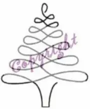 Christmas Tree Stencil Template ~ 895 continuous line
