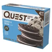 4pc Quest 60g Protein Bars Cookies And Cream Health/Fitness Gym/Training Food