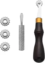 Leathercraft Tools | Leather Groover Spacer Crafting Tools | Precision Handcraft Art Gear with Wooden Handle Portable for Marking, Punching