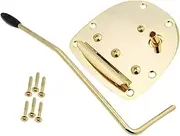 Perfeclan Tremolo Bridge Set for Electric Guitar Easily Install Repair Parts Single Rocker with Screw Metal Tailpiece with Whammy Bar, Gold