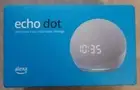 Amazon - Echo Dot (4th Gen) Smart Speaker with Clock & Alexa - WHITE (SEALED)