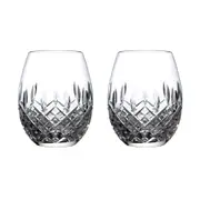Royal Doulton R&D Collection Highclere Pair of Crystal Stemless Balloon Glasses 9.8X12cm
