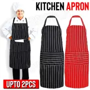 Plain Apron Washable Pocket Butcher Waiter Chef Kitchen Cafe Cooking Craft Wear