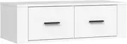 Hanging TV Cabinet White 80x36x25 cm - Engineered Wood Wall Mounted TV Unit for Living Room & Bedroom, Space-Saving Modern Design