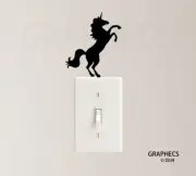 Unicorn Standing Vinyl Decal Sticker Horse Light Switch Kids Nursery Room