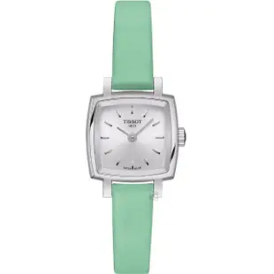 【TISSOT 天梭 官方授權】LOVELY SQUAREU優雅時尚女錶 手錶 母親節 禮物(T0581091603101/套組)