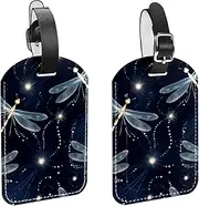 [YTYVAGT] Luggage Tag,Luggage Tags for Suitcases,Bag Tags for Luggage,2-Pc,Abstract Dragonfly