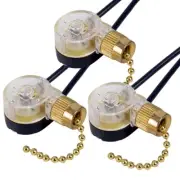2X(3Pack Ceiling Fan Light Switch ZE-109 Fan Switch Ceiling Pull Chain2005