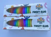 2 PK Rainbow Fidget Slug Toy Anti Stress/Sensory/Anxiety Relief Kids 7.5" E10B