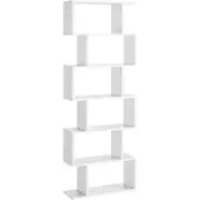 White Wooden Bookcase Bookshelf by VASAGLE - Elegant Shelf for Books