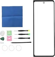 Front Outer Glass Screen Frame Adhesive Kit for Samsung Z Fold 3 5G, Screen Glass Replacement Repair Kit with Screwdriver