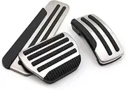 Foot Pedal for Nissan X-Trail T31 XTrail Rogue 2007-2013, Rest Brake Accelerator Pad Stainles Pedal Cover(3 PCS)