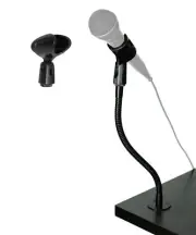 Desk Mounted Adjustable Gooseneck for Microphone Mount that Screws in to Tabl...