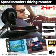 Car Dash Cam Video Speed Detector GPS Camera Record DVR Radar Laser 2 In 1