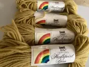 4 40 yard hks. Scovill Dritz tapestry wool yarn Antique Gold #542A