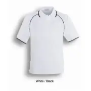 LAWN BOWLS SHIRT! WHITE BLK BREEZEWAY POLO | ONLY $29! FREE DELIVERY | OZYBOWLS