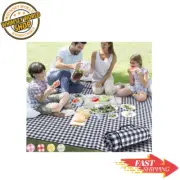 ZAZE Picnic Blankets Machine Washable, 80''x80'' Waterproof, Oversized XL