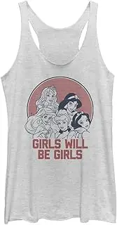 [Disney] Princesses Girl Vibes Women's Racerback Tank Top