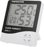 MUSISALY 1Pc Electric Thermometer Clock with Humidity Indoor Decorative Clock for Home for Bedroom Living Battery Not Included
