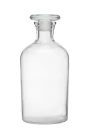 Eisco Labs 500ml Reagent Bottle, Narrow Neck with Glass Stopper - Soda Glass