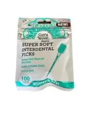 GuruNanda Interdental Floss Picks, 100 Count New