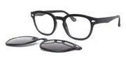 Square Clip-On Plastic Men's Glasses Online Black Size 51 - Lenses Included - Private Health Rebate - Blue Light Block - SmartBuy Collection