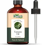 Organic Zing Tamanu Oil Pure & Natural for Skin, Face, Hair Care, Aromatherapy & Massage 118ml/3.99fl oz