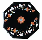 12" Marble Side Table Top Inlay Pietra Dura Art Home Decor