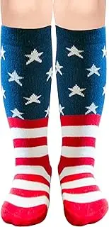 DOOVID Soccer Socks Kids Three Stripes Knee High Socks Cotton Sports Socks Toddler Boys Girls Uniform Tube Socks