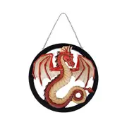 Mystical Worlds Hanging Wall Home Decor Red Dragon Style Front Door Display
