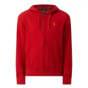$125 Polo Ralph Lauren Men's, Full Zip Fleece Tartan Lined hoodie, Red, 2XL