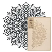 Mandala Painting Large Stencil Diameter 35”, Oriental Circle Mandala Geometri...