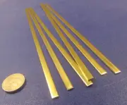 260 Brass Flat Bar .064" (+/- 0.002") Thick x 1/4" Wide x 1 Foot Length, 6 Units