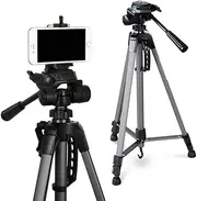 Weifeng Camera Tripod, 145cm Professional Cameras Mount Tripods Phone Holder Monopod Stand Travel Monopods for DSLR Camcorder, 360 Degree Ball Head Quick Release Carry Bag Max Load 3kg