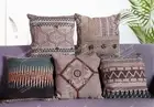 5 Sets of Embroidery Cotton Cushion Cover Pillow Cover Sofa Cushion Cover Decor