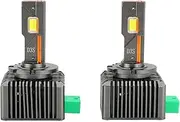 Gearwell Headlight Bulbs, LED Conversion Kit D Series, Plug and Play LED Light, to LED Upgrade, IP67 Waterproof LED Headlight Bulbs (D3S 2パック)